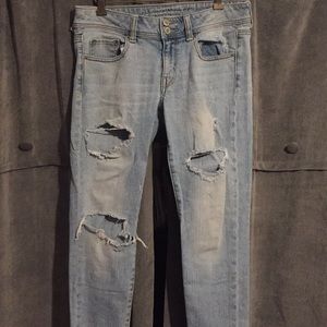 Ripped light wash jeans